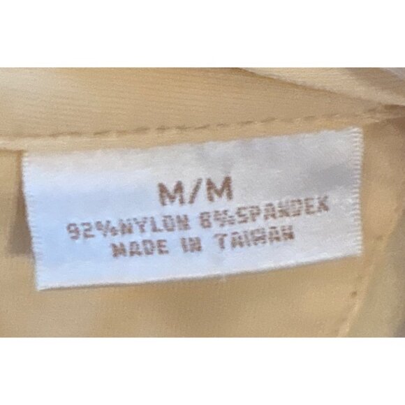 E.P. Pro Tour Tech Golf Shirt Womens Med Pale Yellow Pink Trim Nylon Spandex - Picture 4 of 8